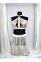 Macrame Bra Double Beach Set, Beach Dress, Pareo, Skirt and Bustier - 7