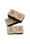 Azeri Alphabet Matching, 32 Letters, Pink, Wooden Alphabet Puzzle, Montessori Big Small Letter Puzzle Game - 5