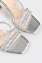Lame Women's Heeled Sandals - 4