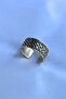 Viking Knitted Motif Maze Framed Special Design Masculine Adjustable Men's Ring - 3