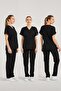 Black Lycra Nurse Jersey Bottom Top Surgical Team Scrubs Uniform Surgical Jersey - 6