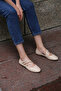 Tessa Patent Leather 3-Stripes Beige Ballerinas - 2