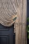 Mink Beige Light Brown Double Breasted Curtain Tulle Theater Curtain Glass Broken Model - 3