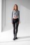 Gray Ankle Detailed Zippered Crop Blouse - 7