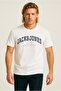 Jack Jones Slogan Logo Men's T-Shirt White - 3