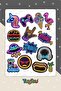 Neon Sticker Set, 50 Neon Stickers, Neon Themed Retro Sticker - 4