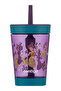 Kids Spill-proof Tumbler With Straw - Eggplant With Mermaid, 414ml