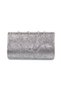 The Fabric with the Laser Waves. Platinum Evening Dress Bag. Women's Evening Dress Bag Evening Dress Bag Platinum. Metallic Invitation Case - 3