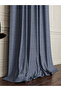 Paris Linen Background Curtain Indigo Single Wing (without pleat) - 2