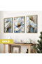 Amazing | Wing and Flower Combination (Angelic) | Framed Glass Table 3 Pieces Vertical