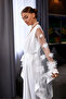 Satin-Sleeved Butterfly-Detail Bridal Robe - 4