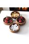 Natural Wooden Serving Bowls |   Set of 4 | Kitchen and Table Decoration-Set of 4 Handmade Wooden Snack Bowls