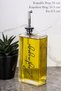 4-Piece 500 ml Oil Pot Silver Cover Glass Oil Pot Olive Oil And Sunflower Oil Labeled Sauce Pot Vinegar Holder - 3