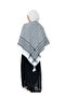 130 X 130 Black Checkered Striped Palestinian Keffiyeh with Tassels - 3