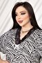 100% Bamboo Oversize Size U-Neck Lace Detailed Skirṫ Flared Elbi̇Se Suffle Overlock - 2