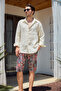 Patterned Men's Shorts Capri Swimsuit RKS-05 Remsa Swimwear - 2