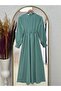 Vinoria Beli Elastic Vest Buttoned Dumbbell Dress-Kn9899 Mint - 6