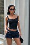 Flexible Blouse with Shirred Front and Slits on the Sides