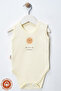 Unisex 100% Organic Cotton Good Vibes Printed 3-6-9-12 Months 3-Piece Sleeveless Undershirt Baby Bodysuit - 6