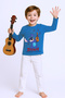 Boys' Long Sleeve T-Shirt with Character Print and Crew Neck E10