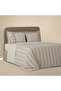 Delfin Double Duvet Cover Set 100% Organic Cotton Linen Green 200x220 Cm