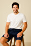 8023 Model Premium Summer Shorts with Ornamental Label Detail - 4