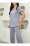 Modal Fabric V-Neck Lycra Comfortable Casual and Stylish Bottom - Top Set Tracksuit Set - 5