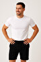 8043 Cotton Waist-Strapped Pocketed Regular Fit Printed Summer Shorts - 4