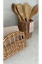 Countertop Wicker Spoon Holder and Napkin Holder Flower Pot Organizer Wicker Spoon Holder Wooden Spoon Holder - 4