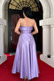 Taffeta Satin Fabric Strap Evening Dress - Li̇la - 5