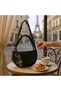 Women's Arm and Shoulder Bag with Scarf Detail and Magnetic Closure - 3