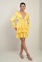 Women's Front Back V Neck Low-Cut Low-Cut Lined Fold Satin Short Dress