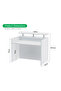 R06 White Office Reception Desk Without Drawers - 120cm - 3