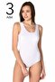 Women's White 3 Pack Lycra Hook and Snap Body ELF568T0149CCM3 - 2