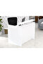 R06 White Office Reception Desk Without Drawers - 120cm - 6