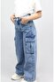 Girls Boys Jean Cargo Jeans Pants - 2