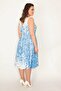 Women's Plus Size Blue Back Zippered Lined Lace Dress 65n32736 - 5