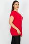 Women's Large Size Red Lace Detailed Viscose Blouse 65n13235 - 5