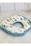 Ruffled Nursing Pillow and Support Cushion Reversible 100% Cotton Fabric - 3