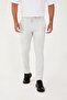 Comfortable Slimfit Men's Jogger – Light Gray Seasonal Iron-Free Cool Fabric Trousers - 3