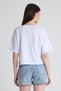White Pocket Detailed Crew Neck Crop T-Shirt 2136m - 5
