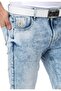 Ck266 Normal Waist Slim Fit Men's Denim Shorts - 4