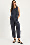 Women's Smoked Thick Strap Blouse Elastic Waist Pants Modal Set 3089 60283231