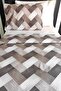 Single Sheet Elastic Cotton Zigzag Brown Duvet Cover Set with 2 Pillowcases (Gift) - 4