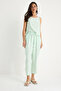 Women's Aqua Green Thick Strap Blouse Elastic Waist Pants Modal Set 3089 60283231 - 3