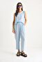 Women's Baby Blue Thick Strap Blouse Elastic Waist Pants Modal Set 3089 60283231 - 2