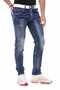 Cd692 Men's Jean Trousers with Embroidery Detail - 2