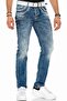 C-1127 Two Layers Pocket Embroidered Men's Jean Trousers