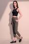 Women's Khaki Elastic Waist Pocket Soft Textured Casual Sweatpants - Straight Cut and Wear Out - 2