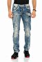 C-1150 Piece Stitched Relaxed Fit Men's Jean Trousers - 2